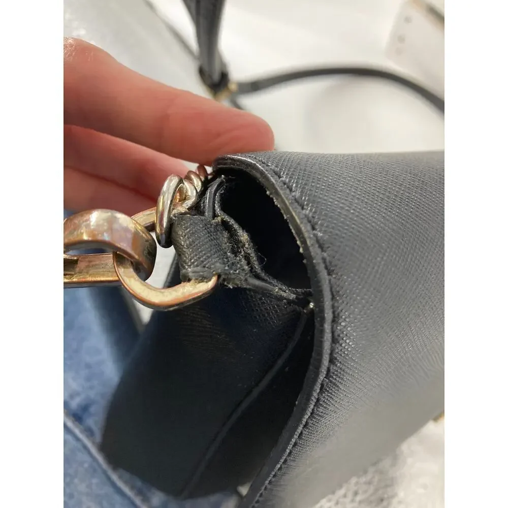 KATE SPADE, SMALL BLACK SAFFIANO LEATHER CROSSBODY BAG (ASIS)